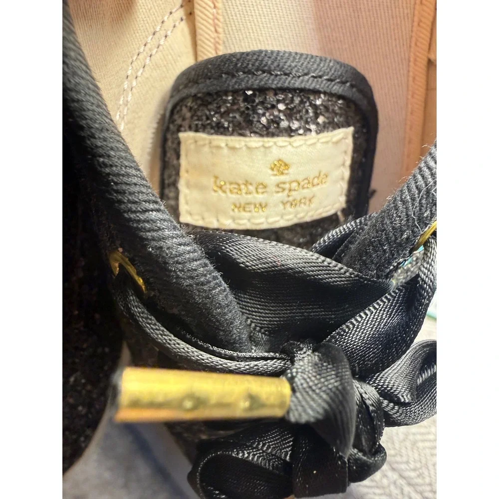 Keds x Kate Spade New York Black Glitter Champion Sneakers Women's 8M